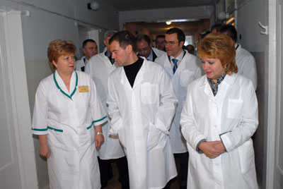 Визит Президента Медведева в МУЗ Роддом № 5 г. Твери, 2007 г.